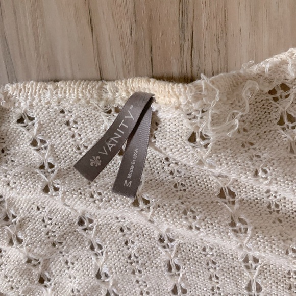 Cream Lace Cardigan with Fringe - Picture 2 of 3